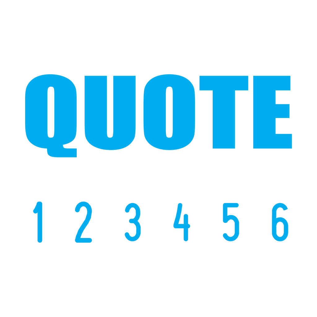 Turquoise 12-5011-quote-mini-number-stamp