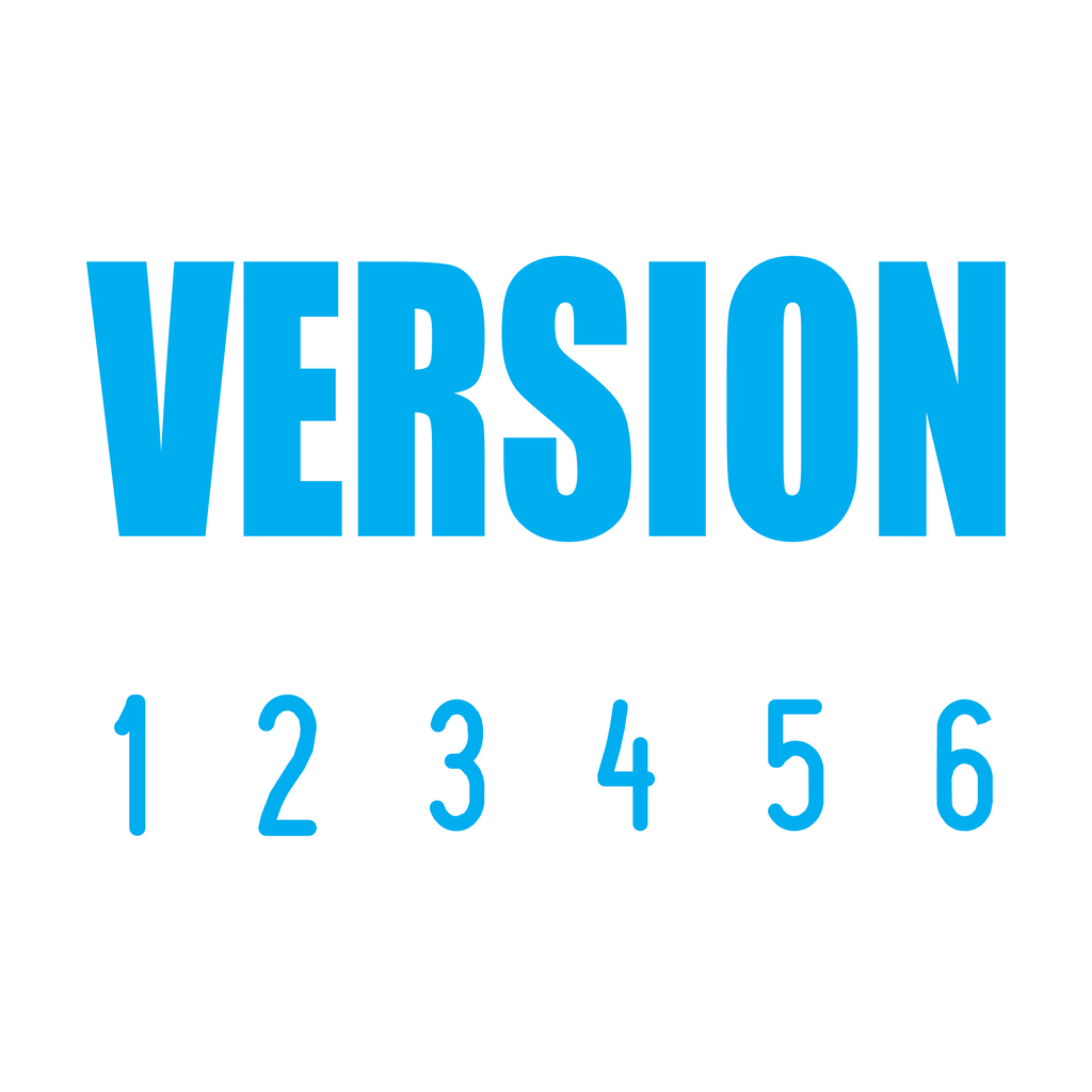 Turquoise 12-5015-version-mini-number-stamp