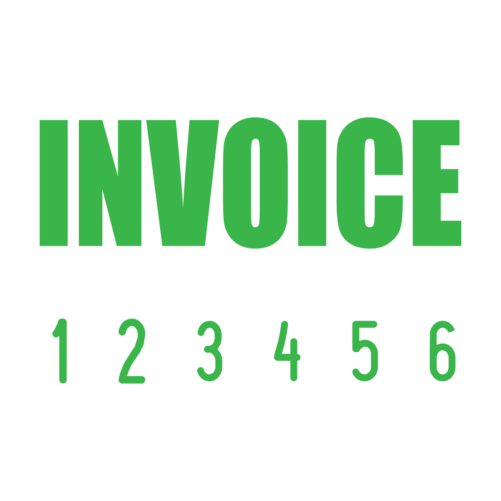 Apple-Green 22-5006-invoice-mini-number-stamp
