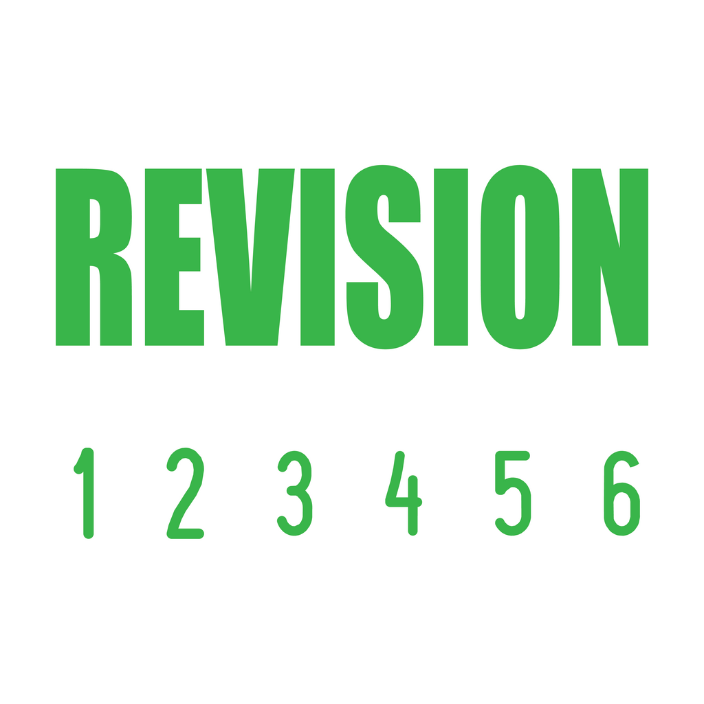 Apple-Green 22-5013-revision-mini-number-stamp