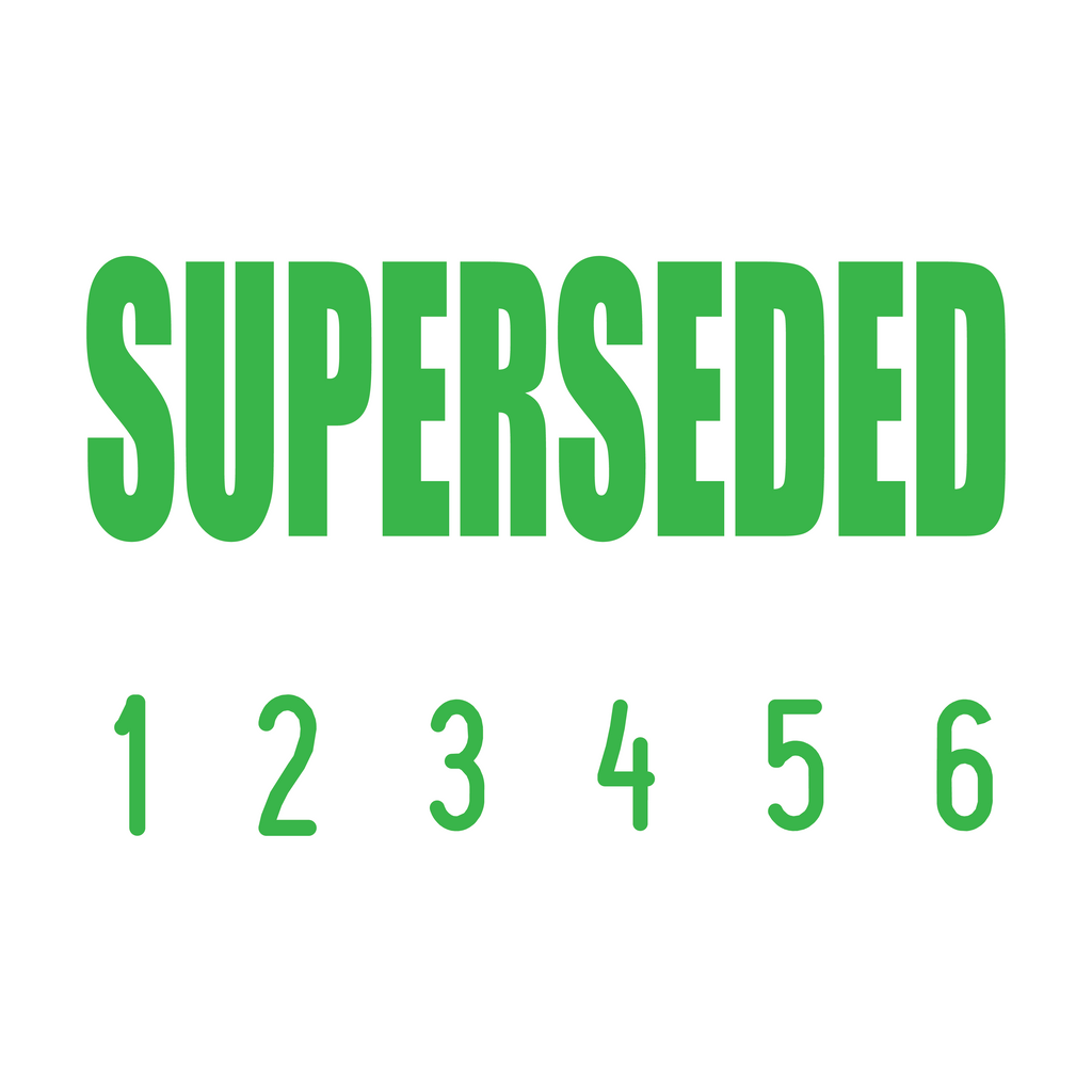Apple-Green 22-5014-superseded-mini-number-stamp