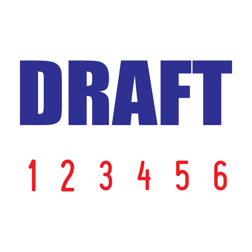 Red-Blue 2 colour 50-5003-draft-mini-number-stamp