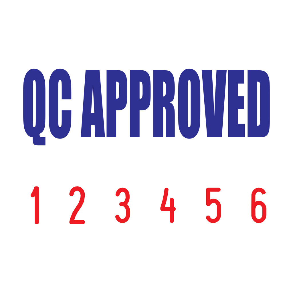 Red-Blue 2 colour 50-5010-qc-approved-mini-number-stamp