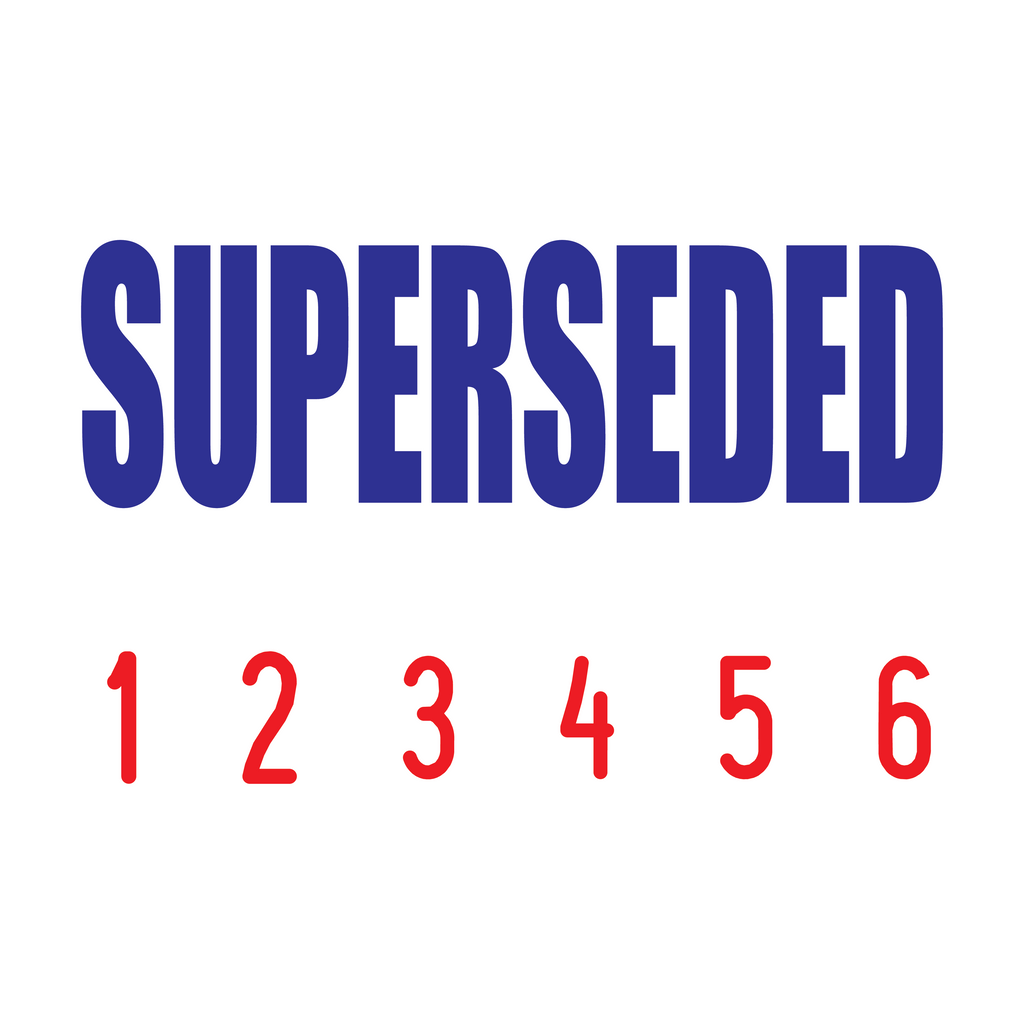 Red-Blue 2 colour 50-5014-superseded-mini-number-stamp