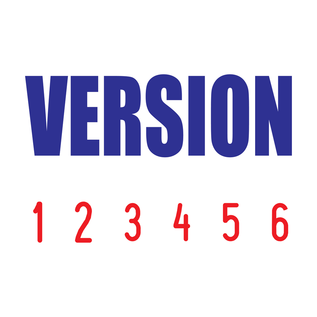 Red-Blue 2 colour 50-5015-version-mini-number-stamp