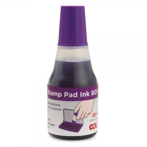 Colop No. 801 Refil Ink 25mL Bottle Purple 